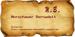 Morschauer Bernadett névjegykártya